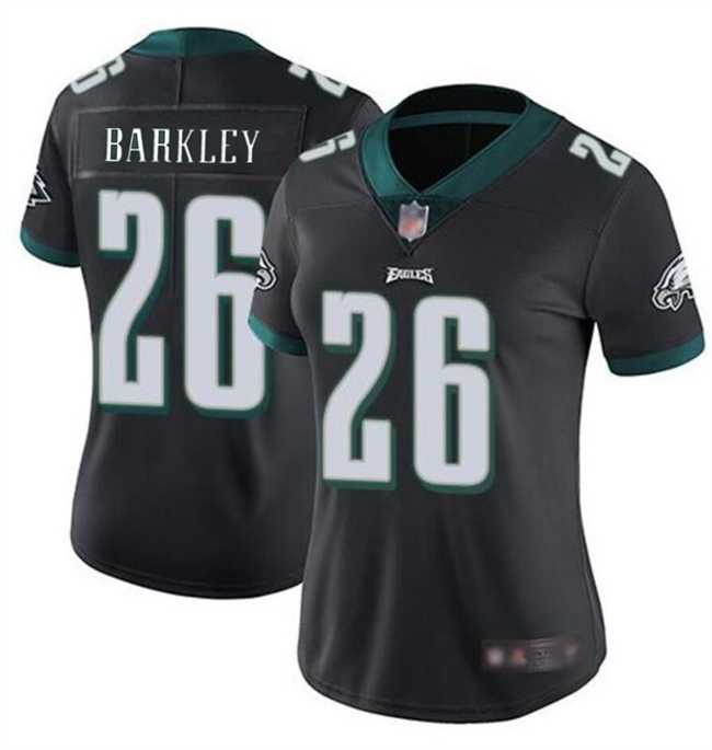 Womens Philadelphia Eagles #26 Saquon Barkley Black Vapor Untouchable Limited Football Jersey Dzhi